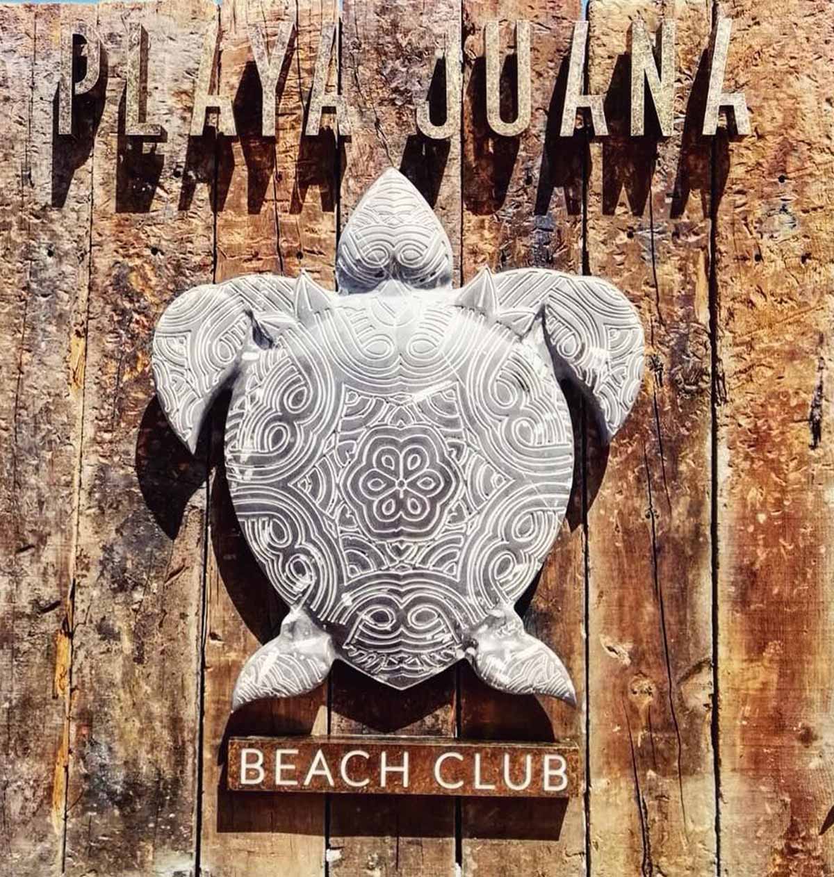 diseñp de logotipo en madera para beach club