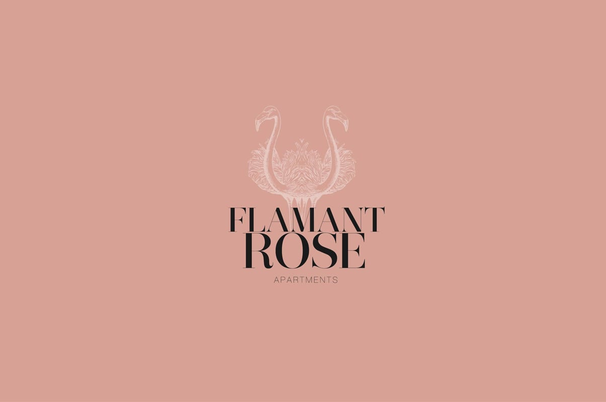 Flamant rose, apartamentos, Tanger, gráfica, branding