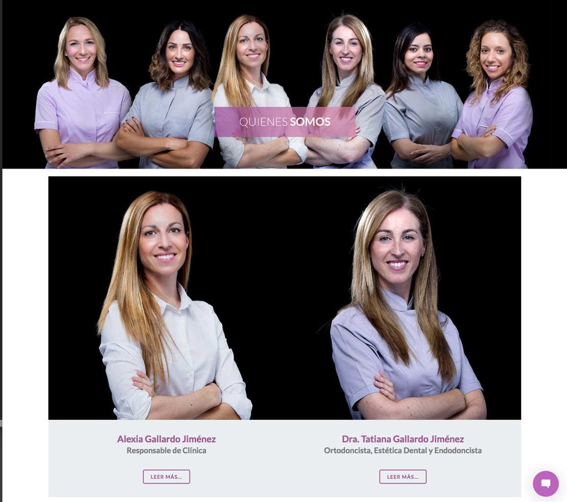 Clínica Dental, diseño web, sesión fotográfica