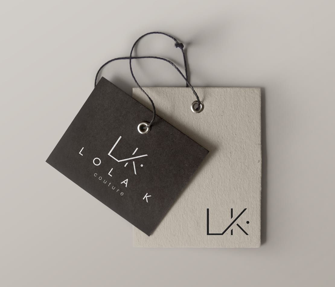 Etiqueta para Lola K, marca de ropa de mujer