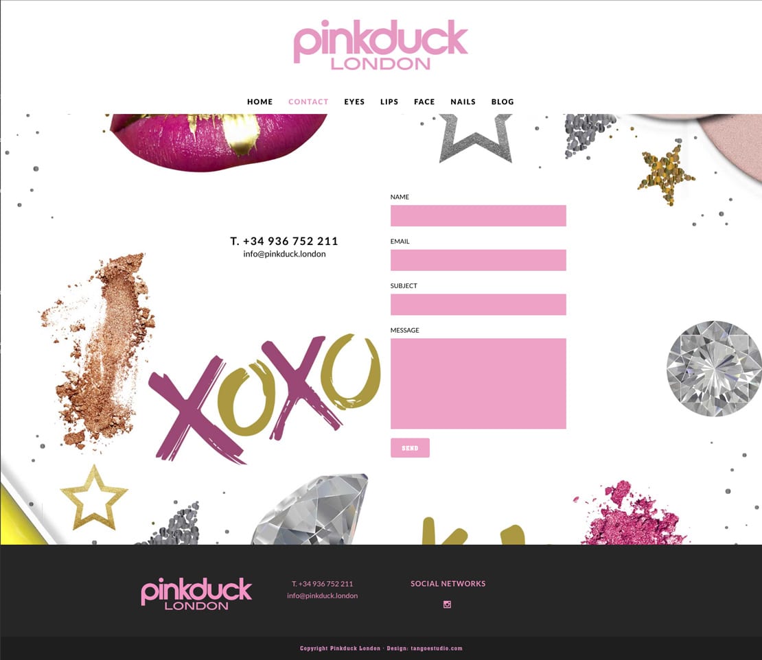 Pink Duck London, diseño de web responsive