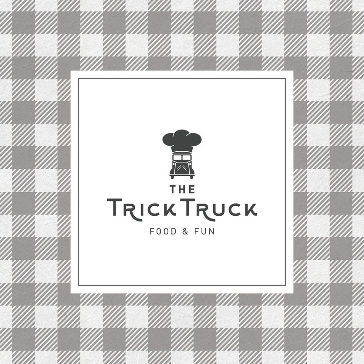 the trick truck, food and fun, diseño de logo