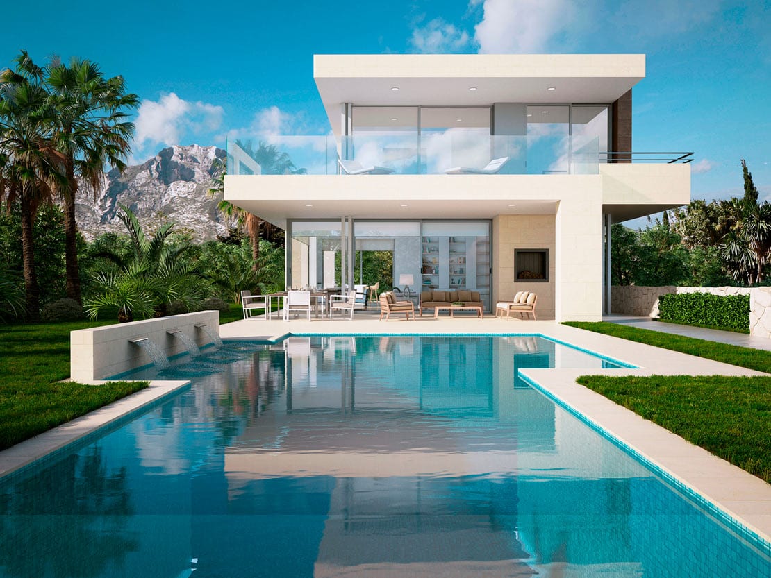 Villa Tango, Marbella, Infografía 3D de exteriores