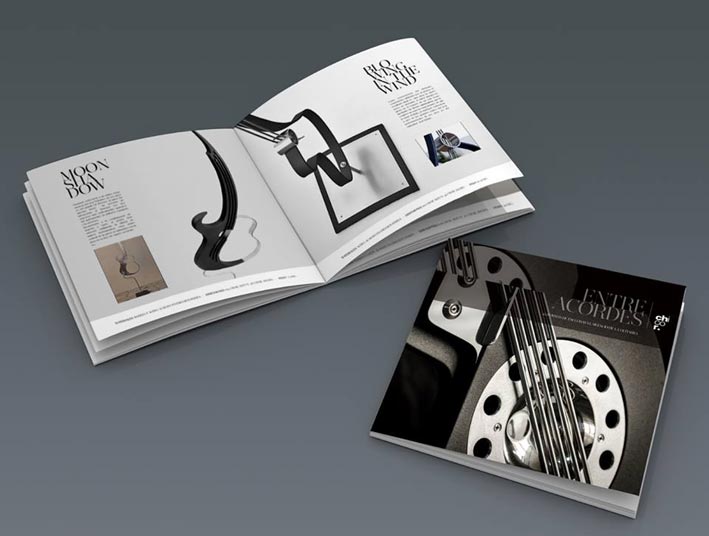 folleto musical, diseño de catalogos