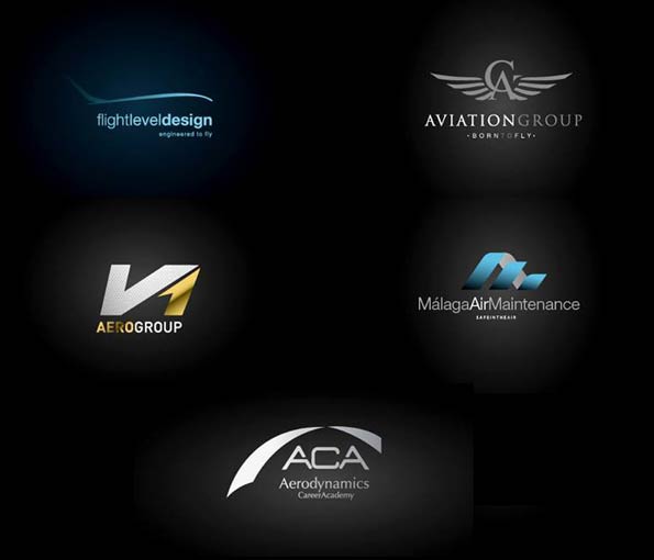 diseño de logotipos para misma empresa de aviación