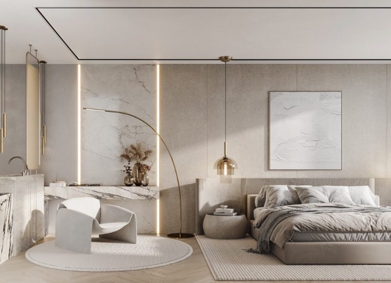 diseño de dormitorio render 3d