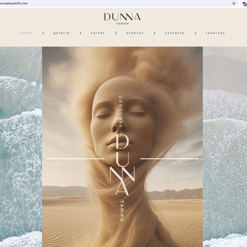DISEÑO WEB PARA DUNNA TARIFA